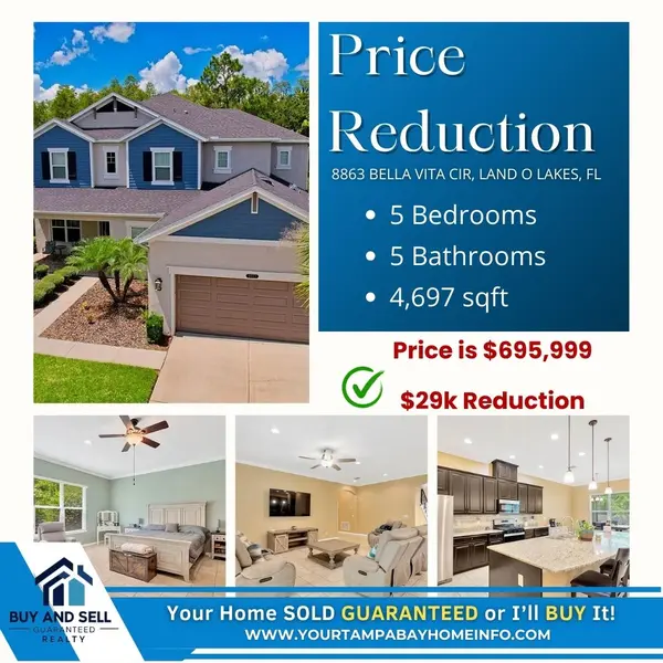 Price Reduction Alert! Your Dream Home at 8863 Bella Vita Cir, Land O’ Lakes, FL Just Became More Affordable!,Ernest Van Glahn