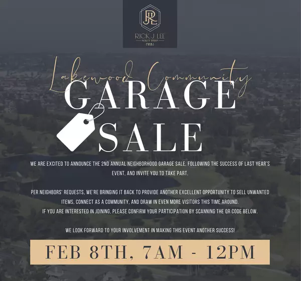 Lakewood Community Garage Sale – February 8th 7am-12pm!