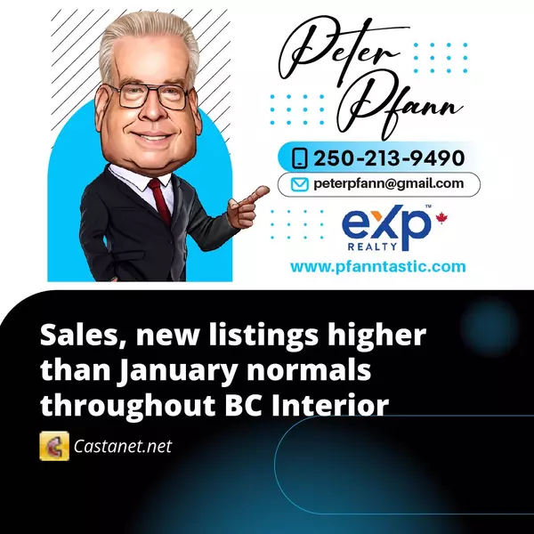 Real Estate Activity Surges in B.C.’s Interior: Sales and New Listings Higher than January Norms,Peter Pfann