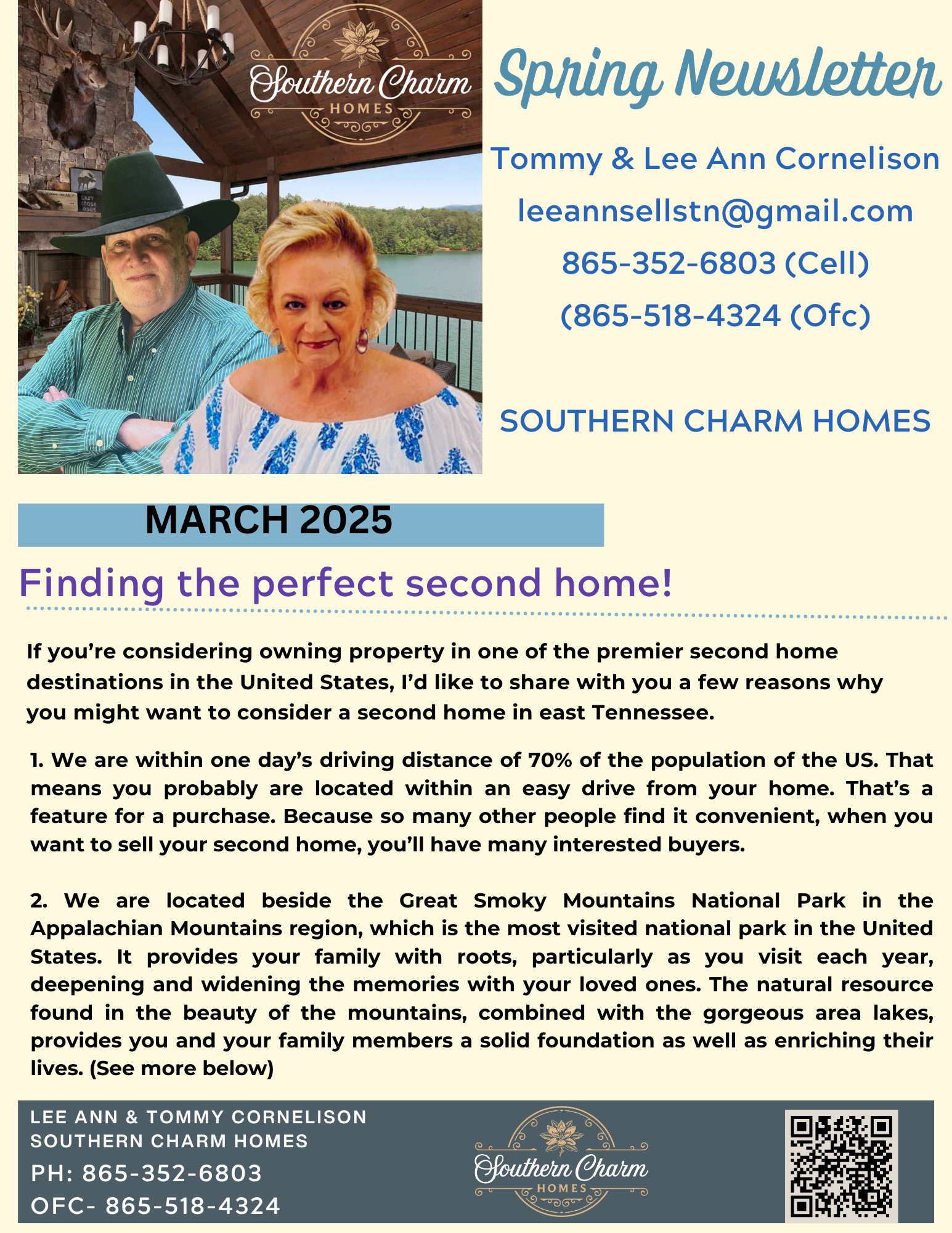 March 2025 newsletter Southern Charm Homes
