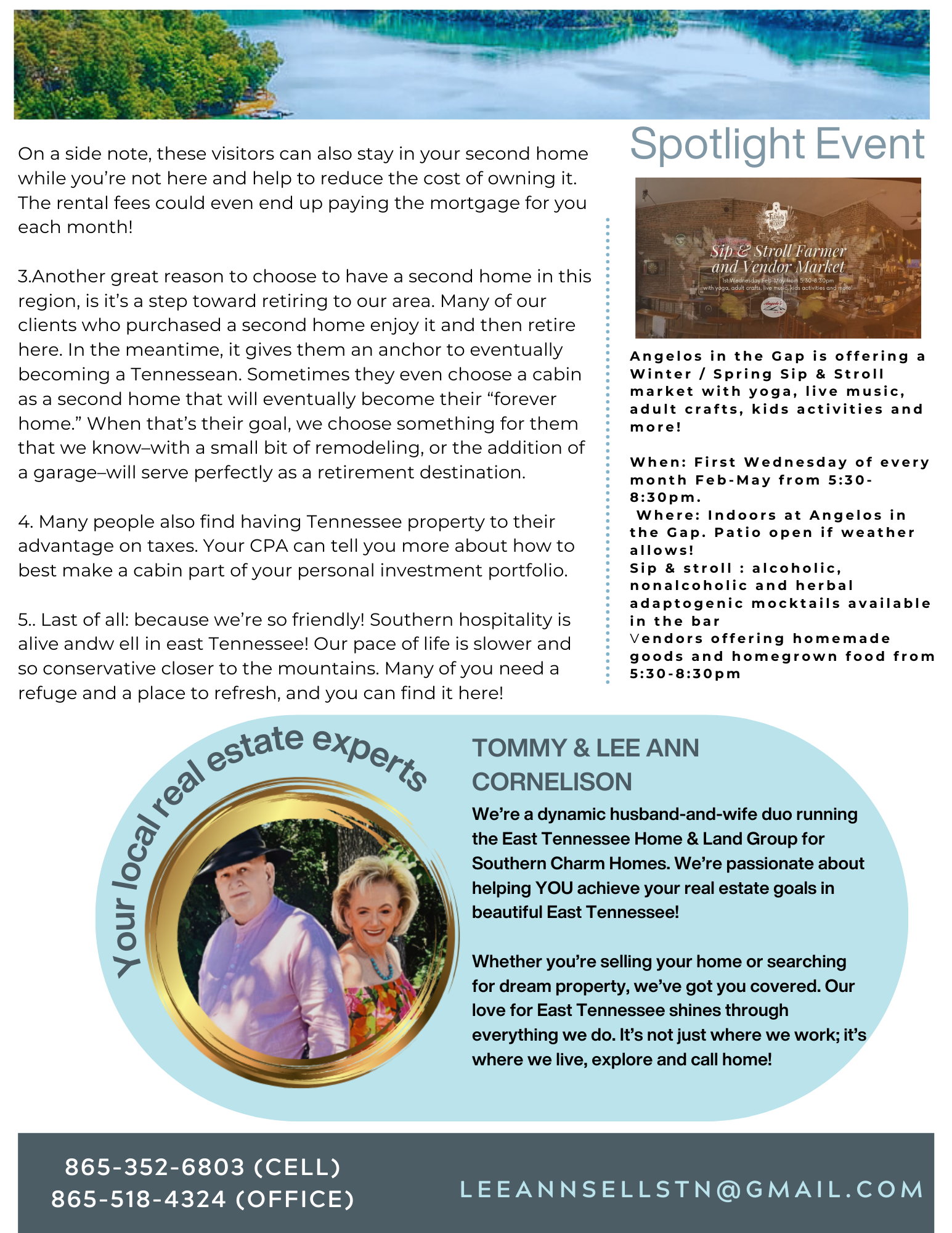 Lee Ann and Tommy Cornelison March 2025 Newsletter
