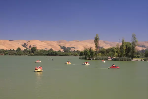 Boaters on a lake Fremont, CA