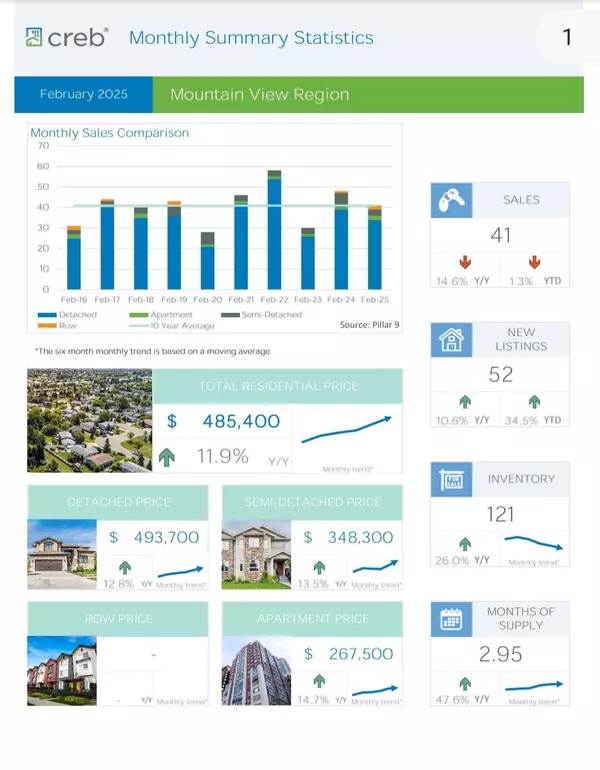 feature image of Mountain View Region Monthly Summary Statistics February 2025