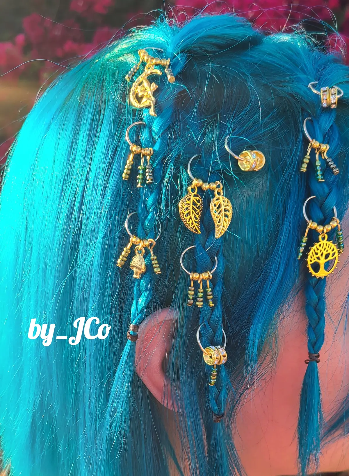Forest Fairy Set of 10 Gold Braid Rings