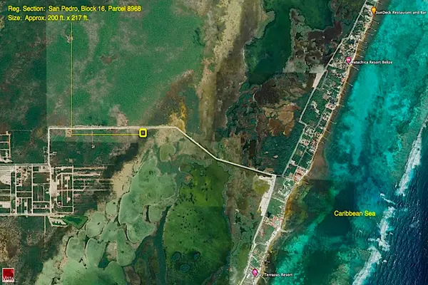 1 Mile from Caribbean Sea San Pedro Ambergris Caye, Belize,