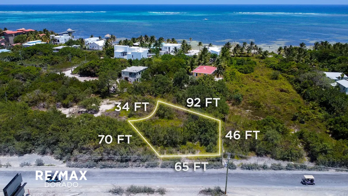 Main Road Lot W/ Beach Access, Ambergris Caye,