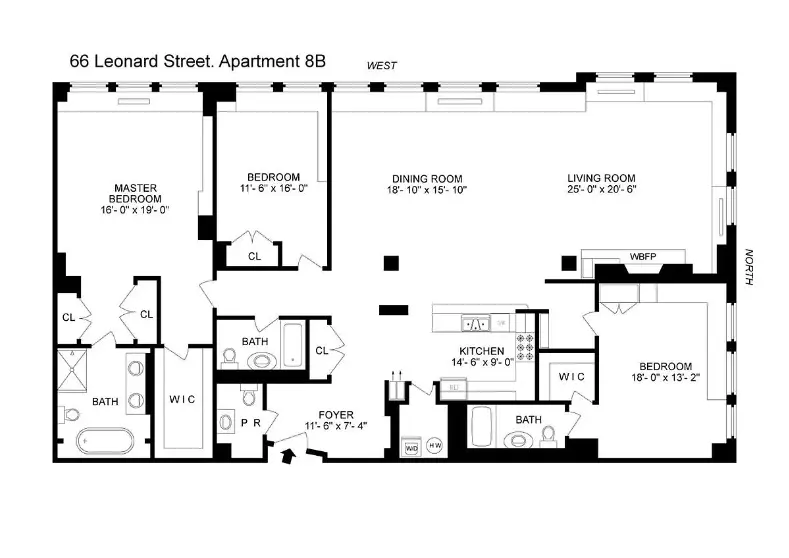 New York, NY 10013,Textile Building 66 Leonard St #8B