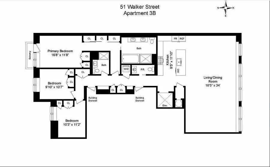 51 Walker St #3B, New York, NY 10013-3661