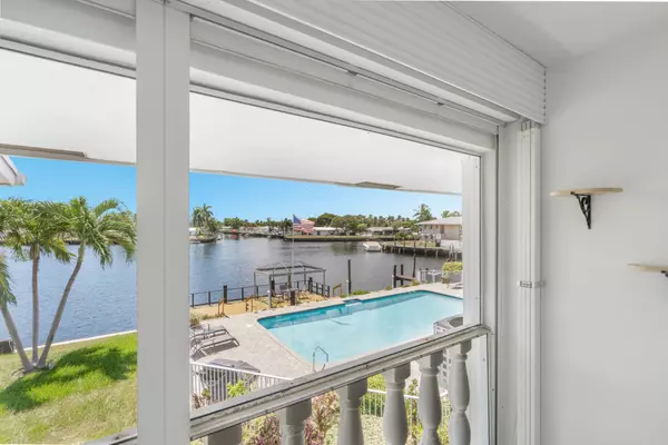 Pool and Waterfront view from patio