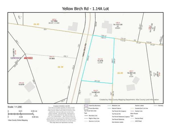 ON YELLOW BIRCH RD, Eagle River, WI 54521