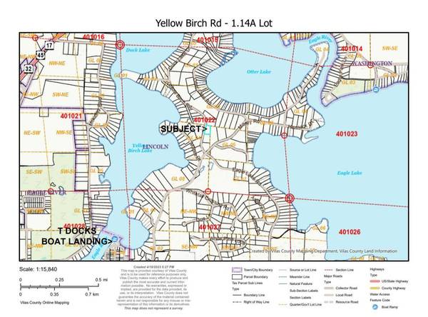 ON YELLOW BIRCH RD, Eagle River, WI 54521