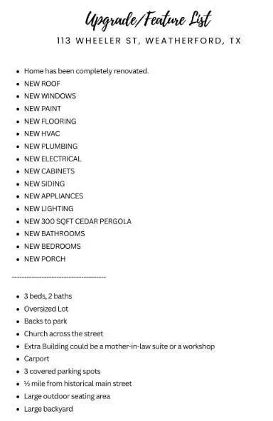 113 Wheeler Street, Weatherford, TX 76086