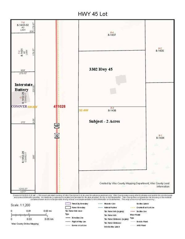 ON HWY 45, Conover, WI 54519