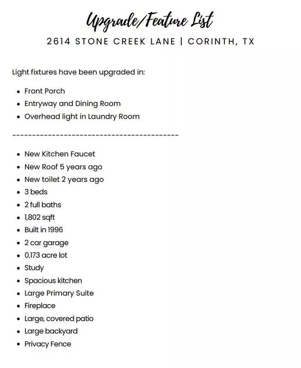 2614 Stone Creek Lane, Corinth, TX 76210