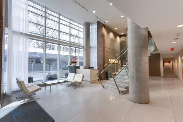 interior photo of the lobby entrance at 1205 west hastings street in coal harbour