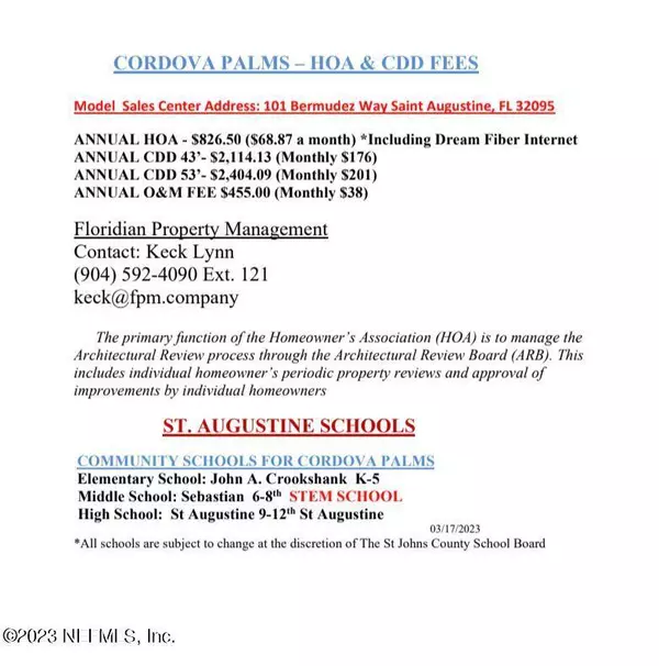 543 CORDOVA PALMS Pkwy, St Augustine, FL 32095