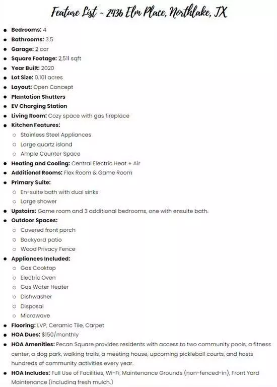 2436 Elm Place, Northlake, TX 76247
