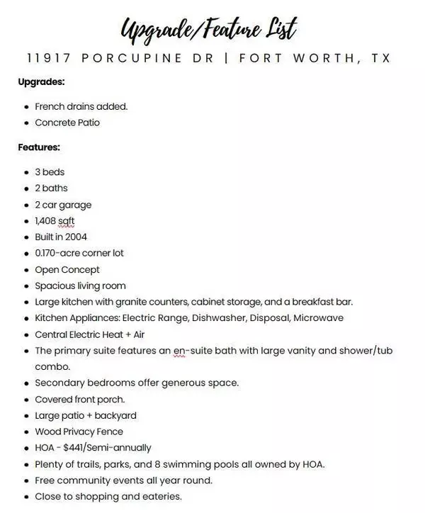 11917 Porcupine Drive, Fort Worth, TX 76244