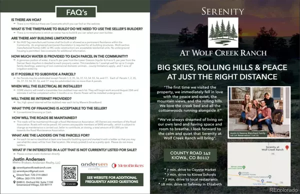 0 Lot 34 Quietude LN, Kiowa, CO 80117