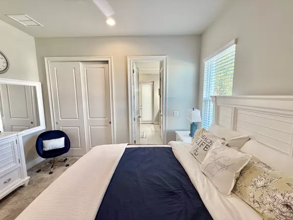 guest bedroom in new construction home in Shelter Cove. Flagler Beach, FL.