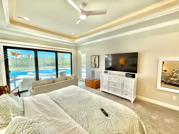 Primary Bedroom of new construction home in Shelter Cove. Flagler Beach, FL.