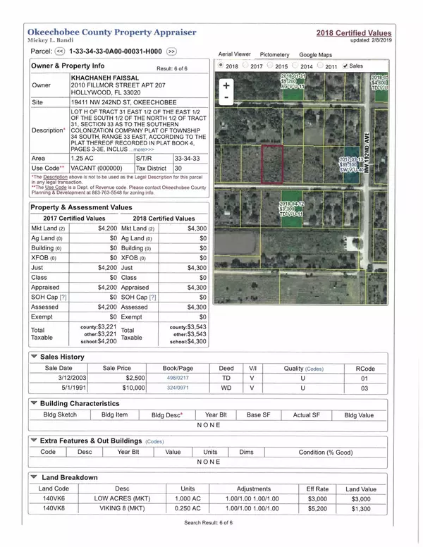 Okeechobee, FL 34972,19411 NW 242nd ST